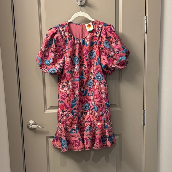FARM Rio Blush Floral Birds Mini Dress - Picture 4 of 6